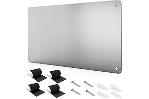 17.7" x 11.8" Stainless Steel Magnetic Board | Refrigerator Magnets