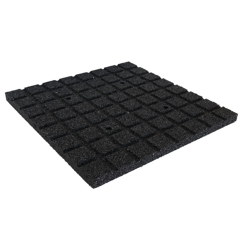 Vivol Dalles en caoutchouc noir 30 mm – 1 m² (4 carreaux en caoutchouc de 50 x 50 cm) – Tapis anti-chute pour aires de jeux – Revêtement de sol sous machine à laver et sèche-linge