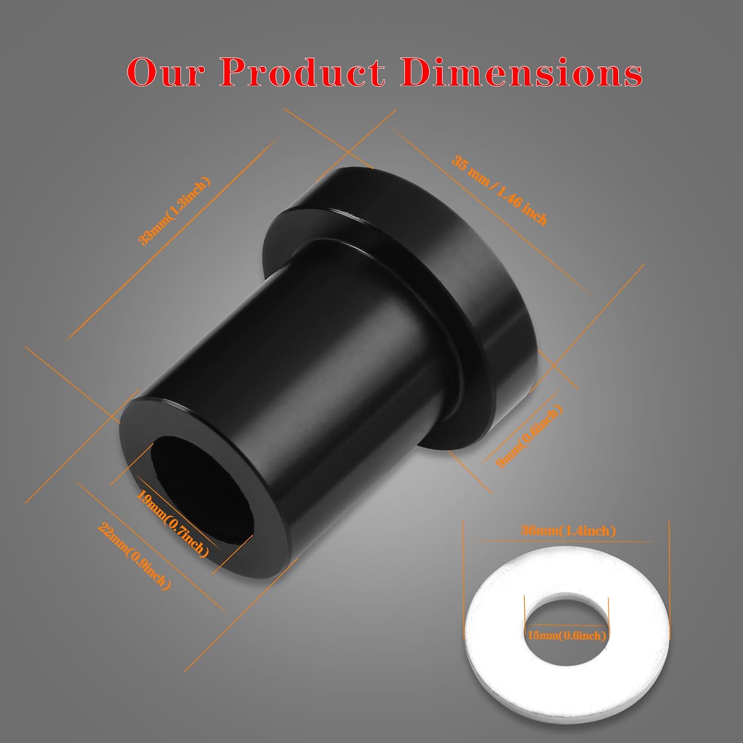 CNC Solid Billet Handlebar Riser Bushings Fit for Touring/Street Glide/Electra Glide/Road Glide/Road King/Tri Glide/Softail/Fat Boy/Fat Bob/Heritage Classic/Low Rider （Black）