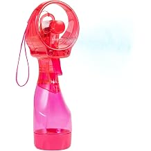 O2COOL Deluxe Handheld Battery Powered Water Misting Fan with Wrist Wrap (Strawberry Pink)