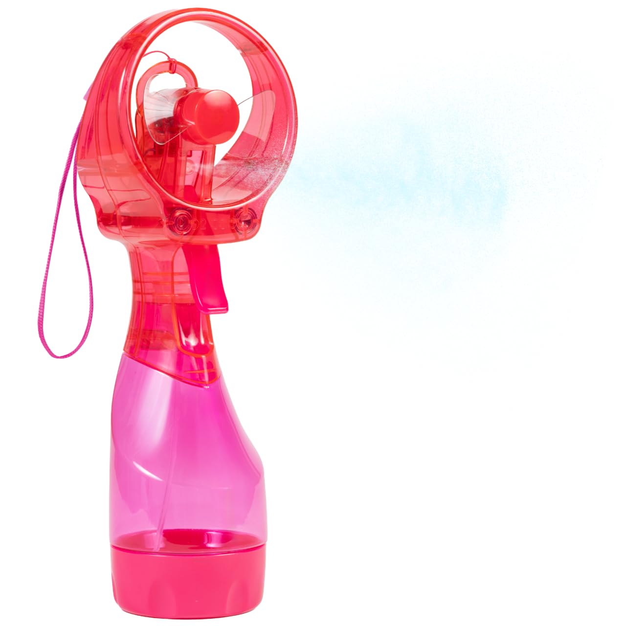 Photo 1 of O2COOL Deluxe Handheld Battery Powered Water Misting Fan with Wrist Wrap (Strawberry Pink)