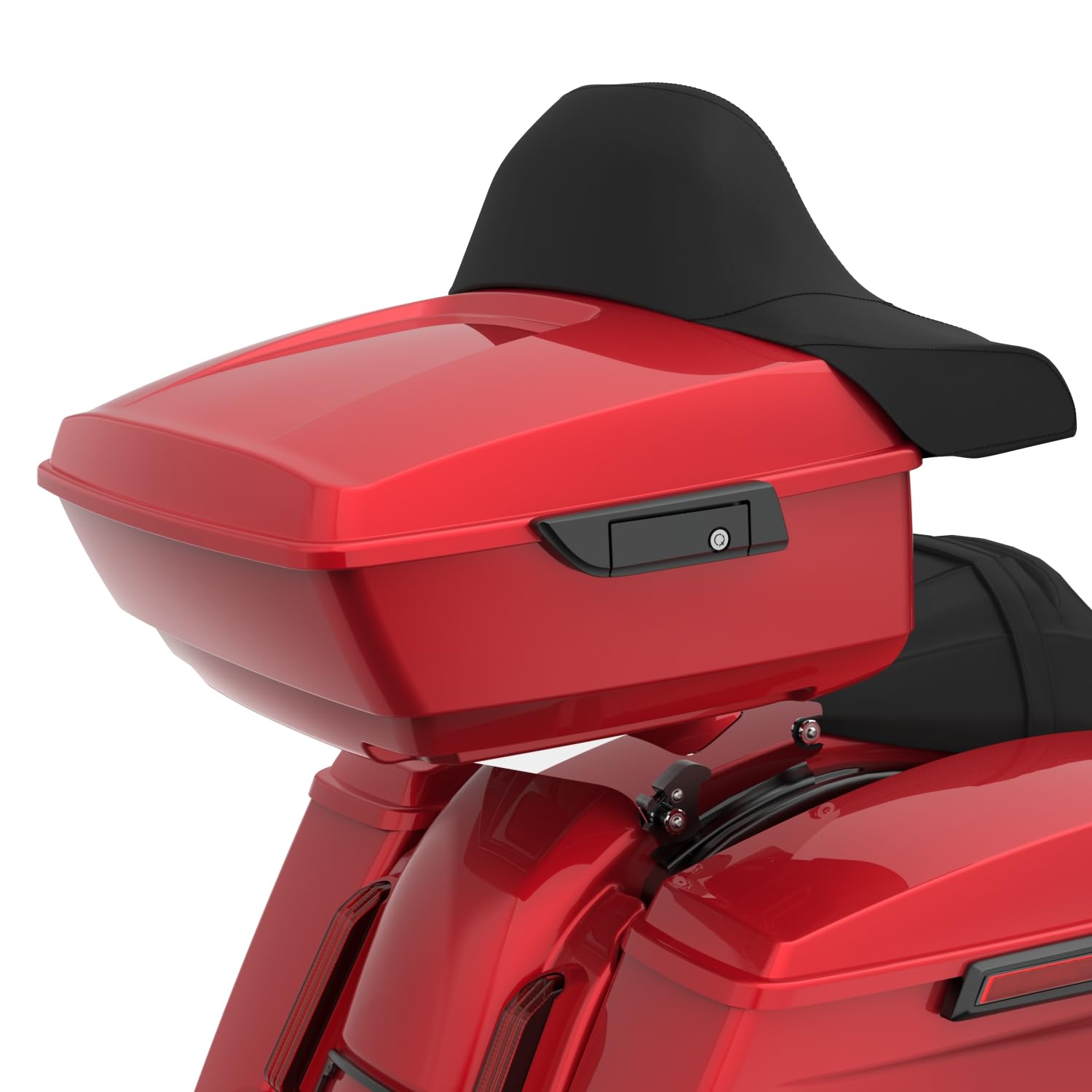 Moto Onfire Harley Tour Trunk Pack King Tour Trunk Pack Accessories Backrest Pad Fit for Harley Touring 1997+ (Wicked Red(Glossy))