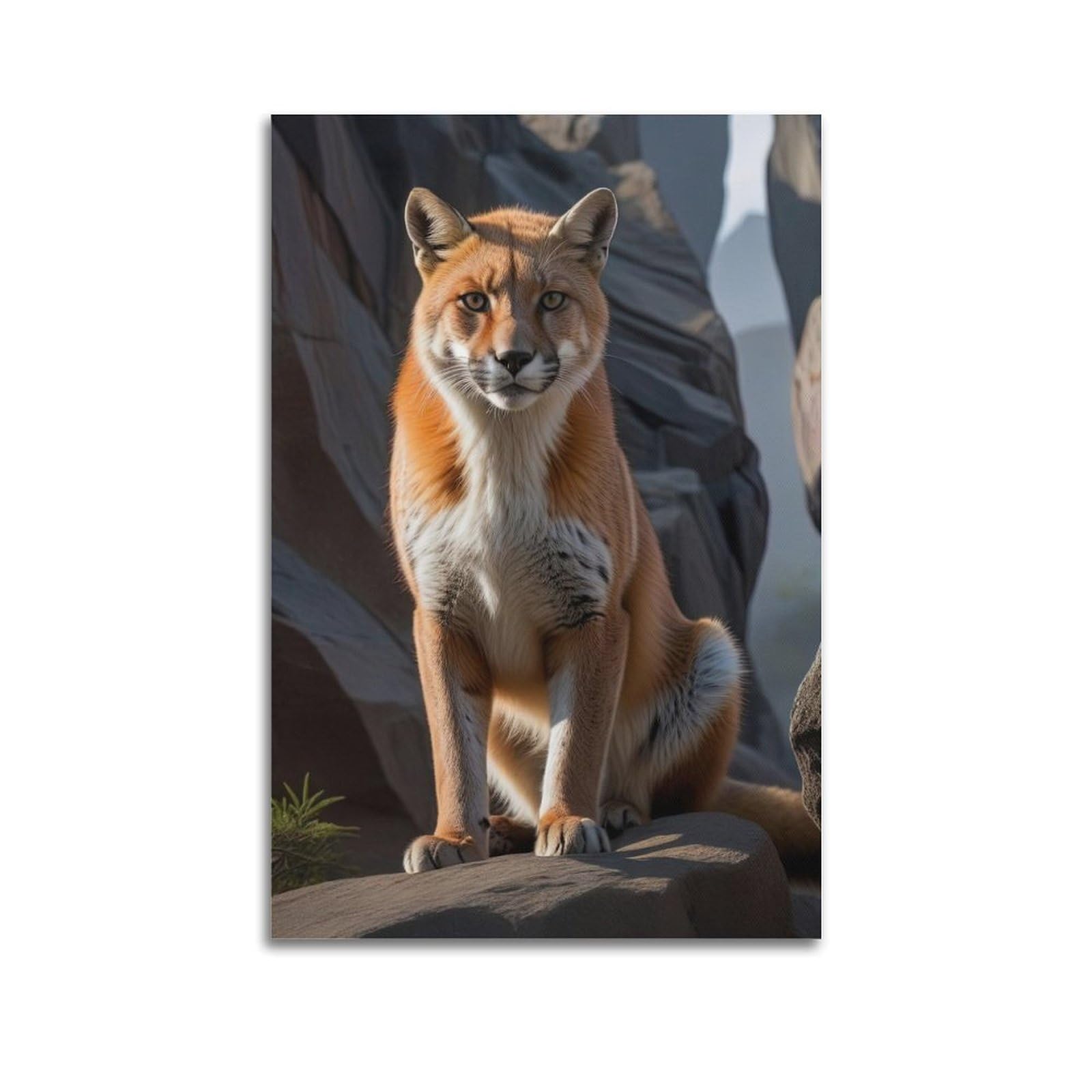 ZSZWHJ Animal Poster Fox in The Mountains Poster Decorative Painting Canvas Wall Posters And Art Picture Print Modern Family Bedroom Decor Posters 20x30inch(50x75cm)