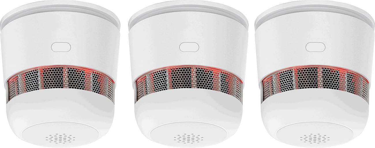 VisorTech 6er-Set Mini-Rauchwarnmelder, 85 dB Alarm, 10 Jahre Batterie, EN 1460
