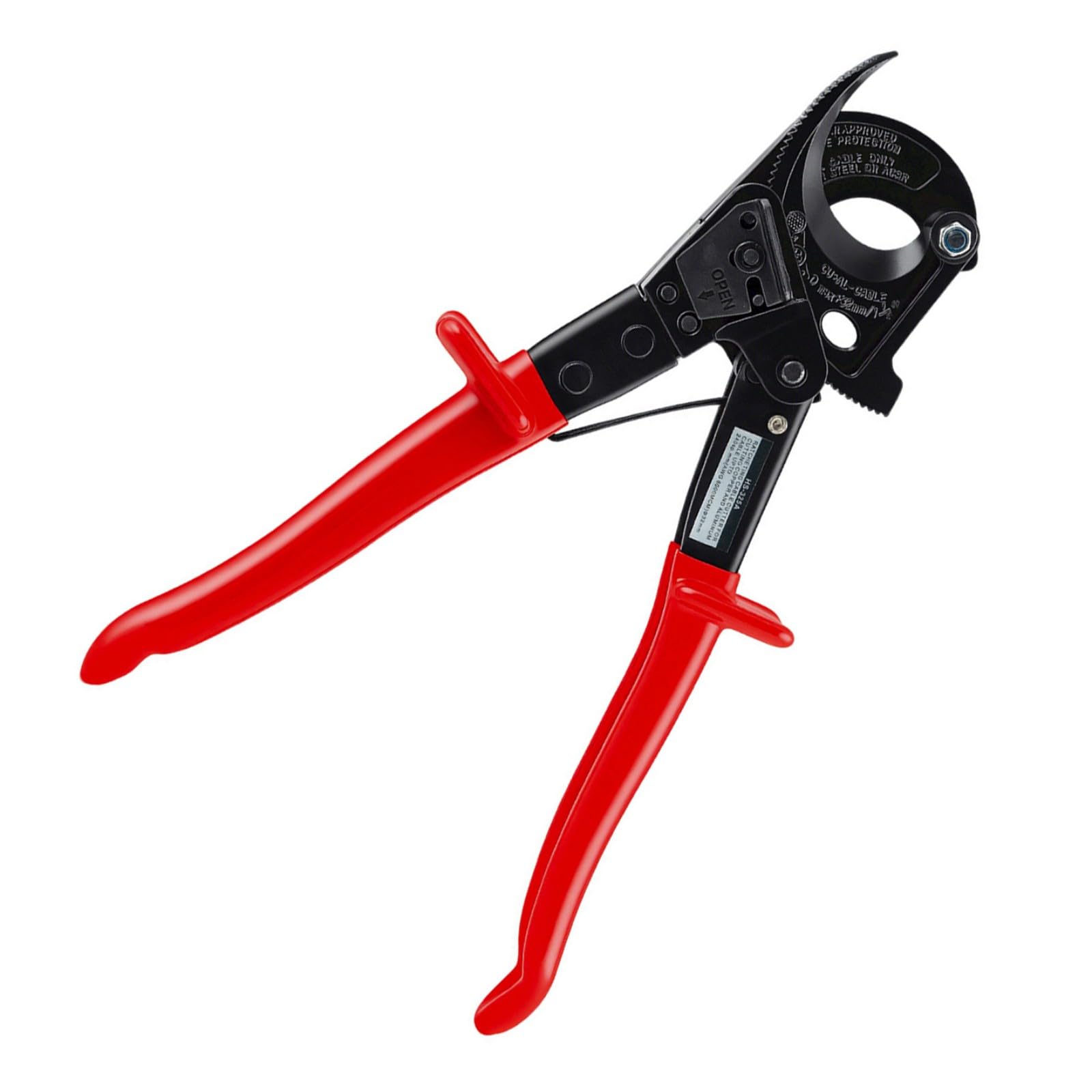Ordinaryone Ergonomic Ratcheting Action Cable Shear For Electricians Copper Aluminum Wire Up To 240Mm² With Antislip Rubberized Handle Wire Rope Cutter