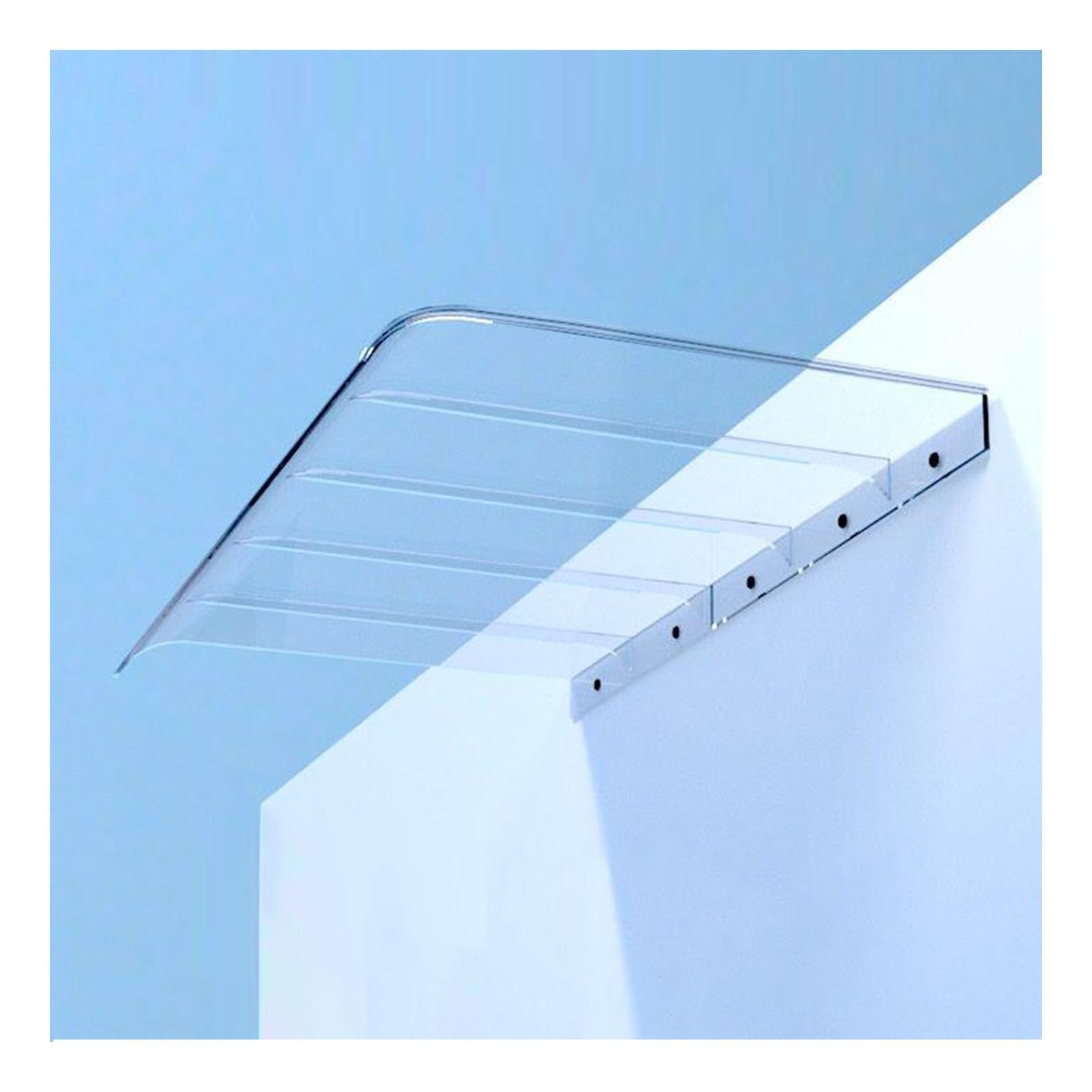 Entry Door Awning,Invisible Front Door Canopy Awning Shelter,UV Rain Snow Protection,Polycarbonate Door Canopy 3.5mm Thick,for Porch,Patio,Clear-45x230cm(W35*L50cm/W13.7*L19.6in)