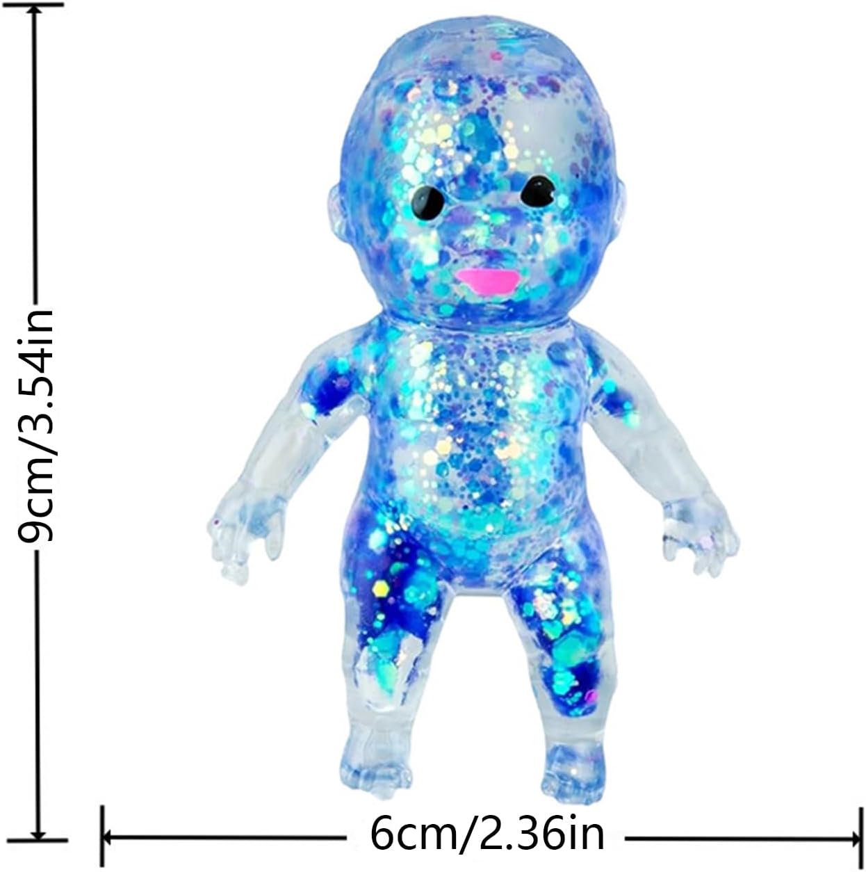 Squishy Babies Glitter Soft Moldable Cute Squishy Slow Rise Relaxing Sensory Fidget Relief Anxiety Stress Fun Desk