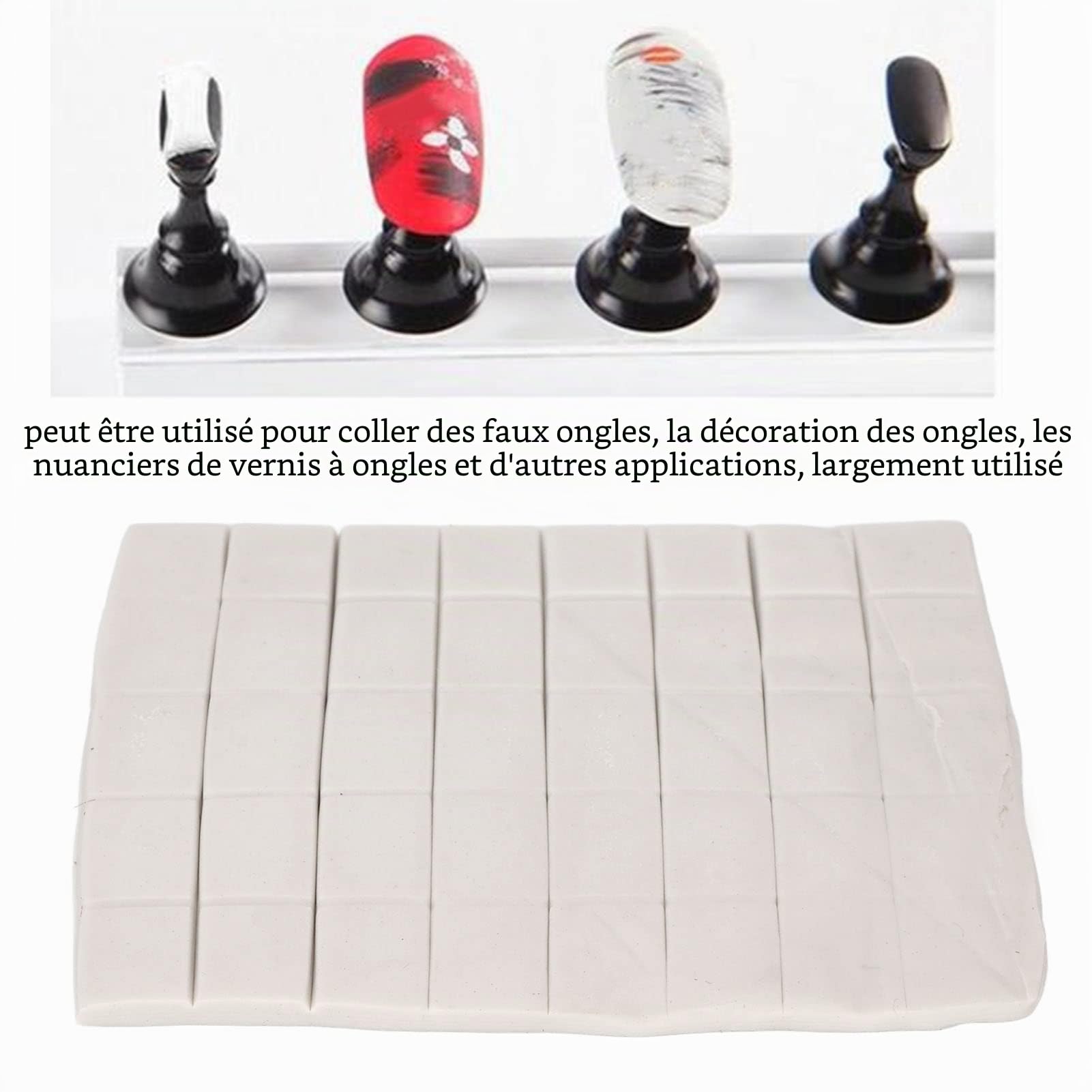 Colle à Ongles Argile Polyvalente Réutilisable Argile Adhésif Mastic Pâte à Modeler Bricolage pour L'art des Ongles, Photos Suspendues