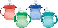 Vista 1 de Nuby Vaso de plástico con dos asas antiderrames con boquilla suave, 10 onzas, los colores pueden variar
