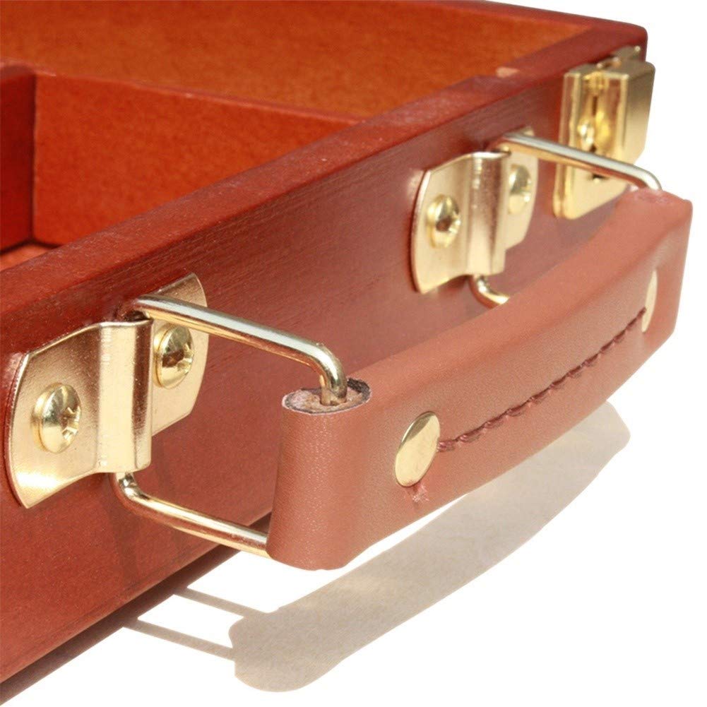 Multifunktions-Staffelei aus Holz, multifunktional, Retro-Bilderbox, braun, Ständer, Staffelei und Leinwand-Set,