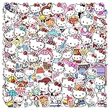 hello kitty sticker sanrio sticker kawaii sticker für Wasserflasche Laptop Gitarre Auto Motorrad Skateboard Gepäck Vinyl wasserdichte Graffiti Patches 100 Stück