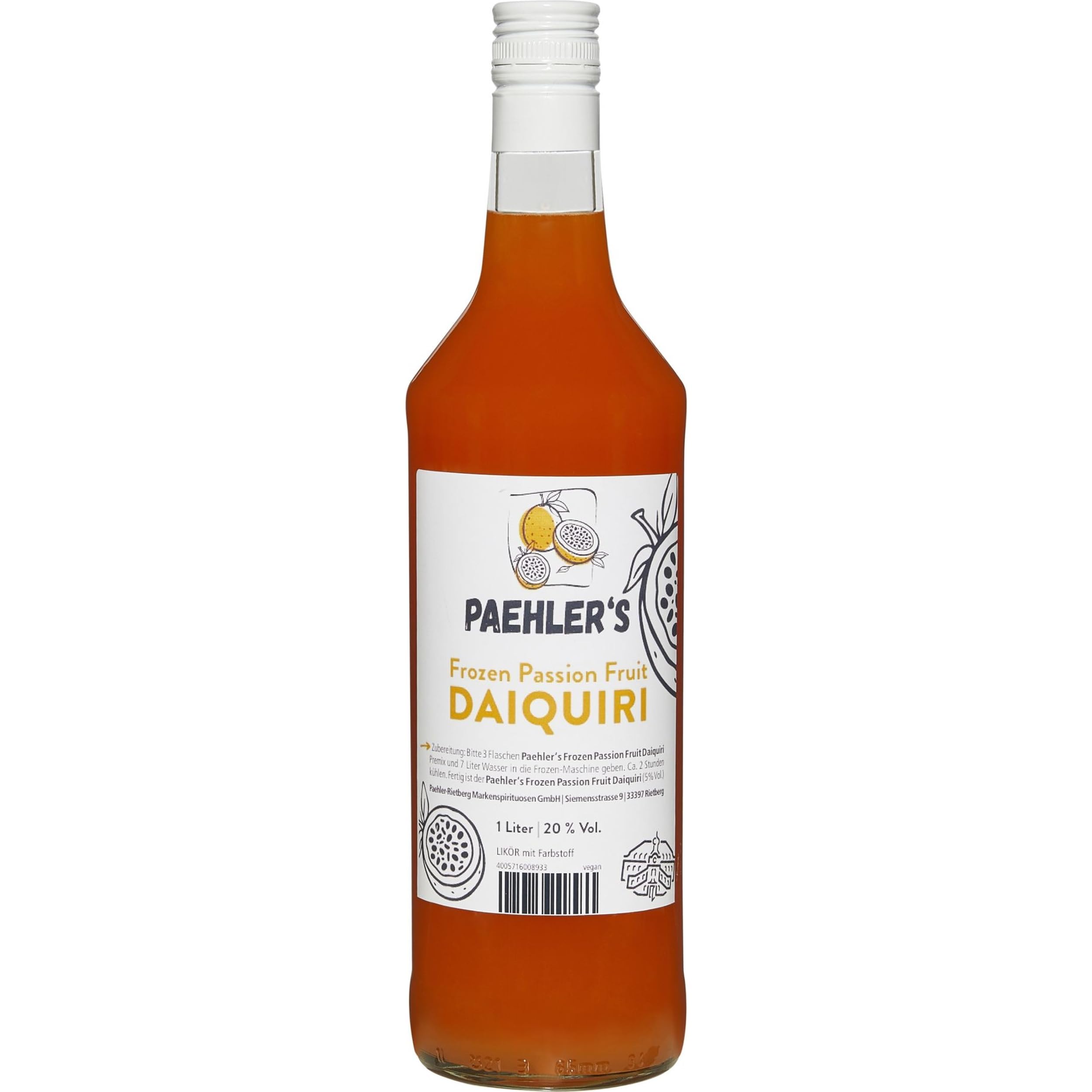 Paehler Rietberg Daiquiri Gefrorene Maracuja Fertigmischung süss Deutschland inkl. FeinWert E-Book (3 x 1 l)