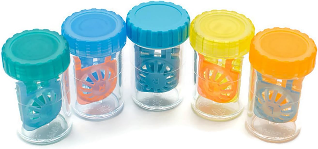 Color Contact Lens Barrel Cases, Contact Lens Washer Cleaner Contact Lens Case, Lens Cleaning Container for Everyday Use, Contact Lens With Lightweight and variant Colors Cases | 10 Pieces
