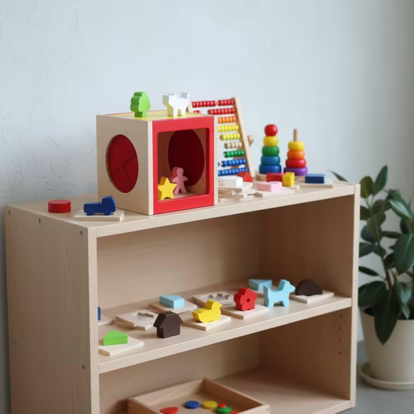 predolo Scatola Tattile Sensoriale Scatola Dei con Forme Interattivo Cubo Educativo per Neonati