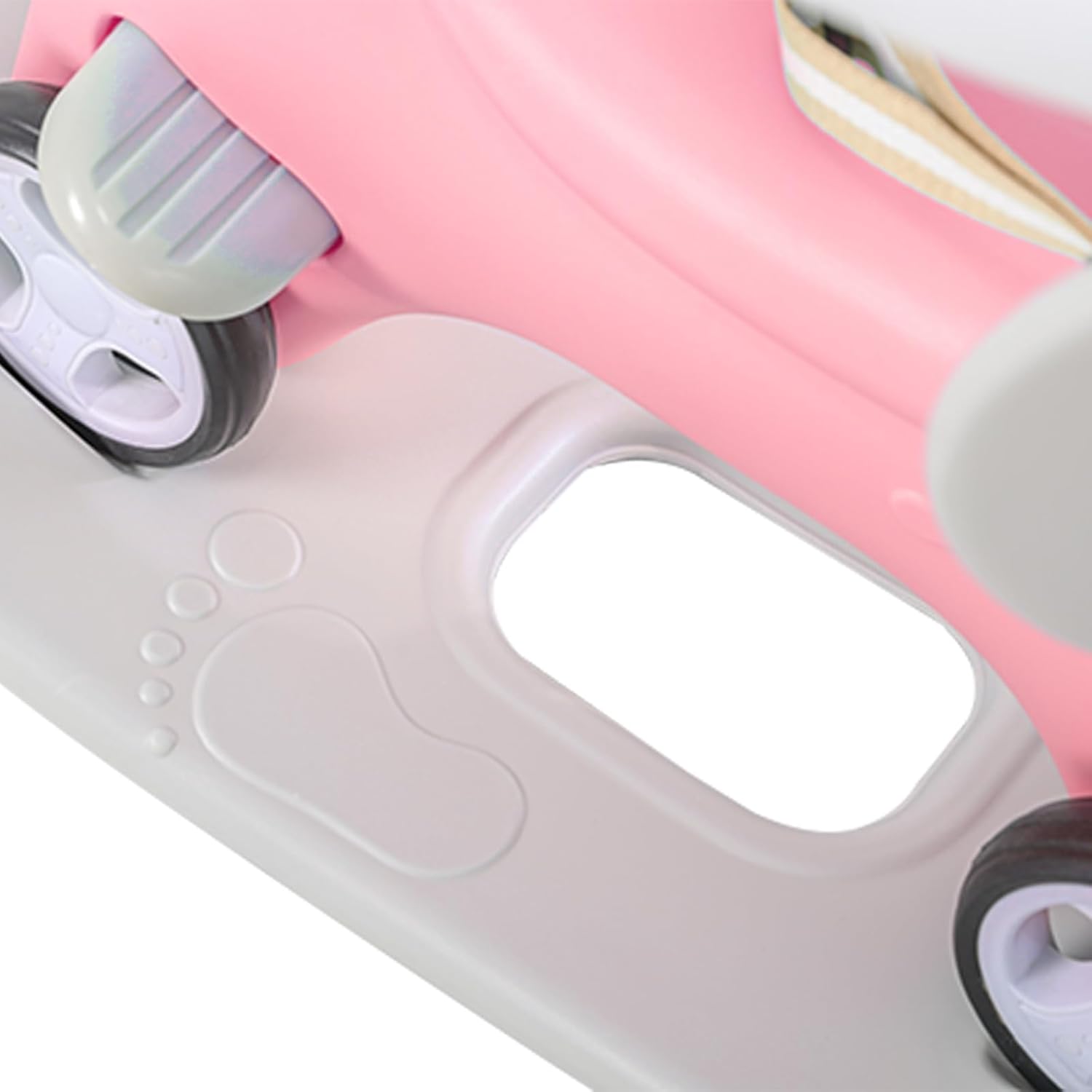4 in 1 Rocking Horse for Toddlers 1.5-3 Years Old, Balance Bike Ride On Toys with Push Handle, Baby Rocking Toy Backrest and Balance Board for Baby Girl and Boy Fun Birthday Gift (Pink)