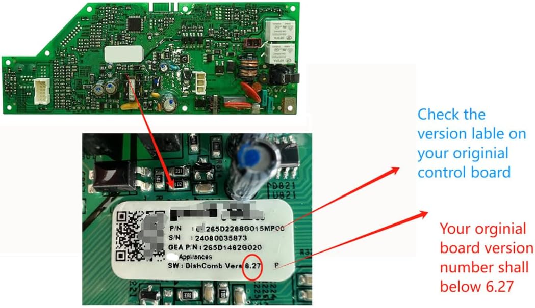 2025 Upgraded WD21X24901 Dishwasher Control Board, compatible with GE dishwashers, replaces for WD21X24797,fit for GDT530, ZDT800, GDP695, GDP720,PDT825, PDF820