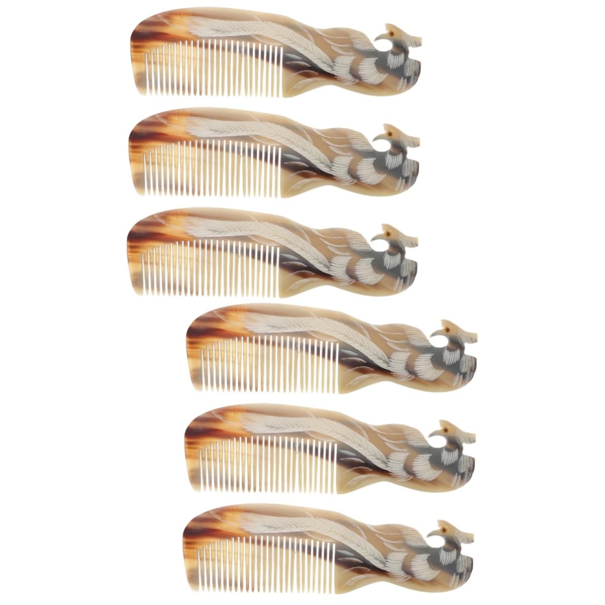 Baluue 6piezas Peines Desenredantes De De Natural Combs Portátiles Para Hombres y Mujeres Para y Sin Electricidad Estática Relajantes Cabelludo