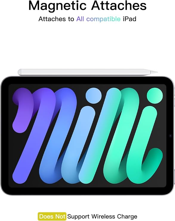 Stylus Pen for iPad Sensitivity Palm Rejection for iPad A16 6~11th Generation, iPad Air M3 M2 3rd 4th 5th Gen, iPad Pro 11 12.9 13 inch M4, iPad mini A17 (White)