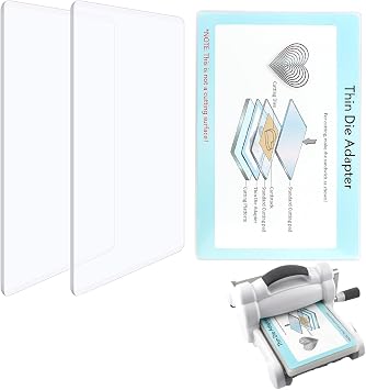 3 Pcs/Set Standard Cutting Pads and Thin Die Adapter for Die Cutting Machine for Die Cutting Machine Clear Polycarbonate Cutting Pads Die Cutting Plates DIY Scrapbooking Paper Crafting