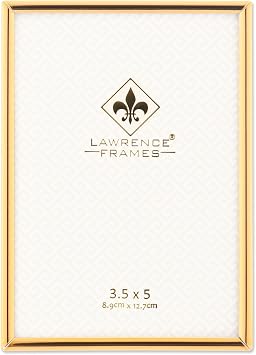 Lawrence Frames 670035 picture frame, metal, 8.9 x 12.7 cm, gold color