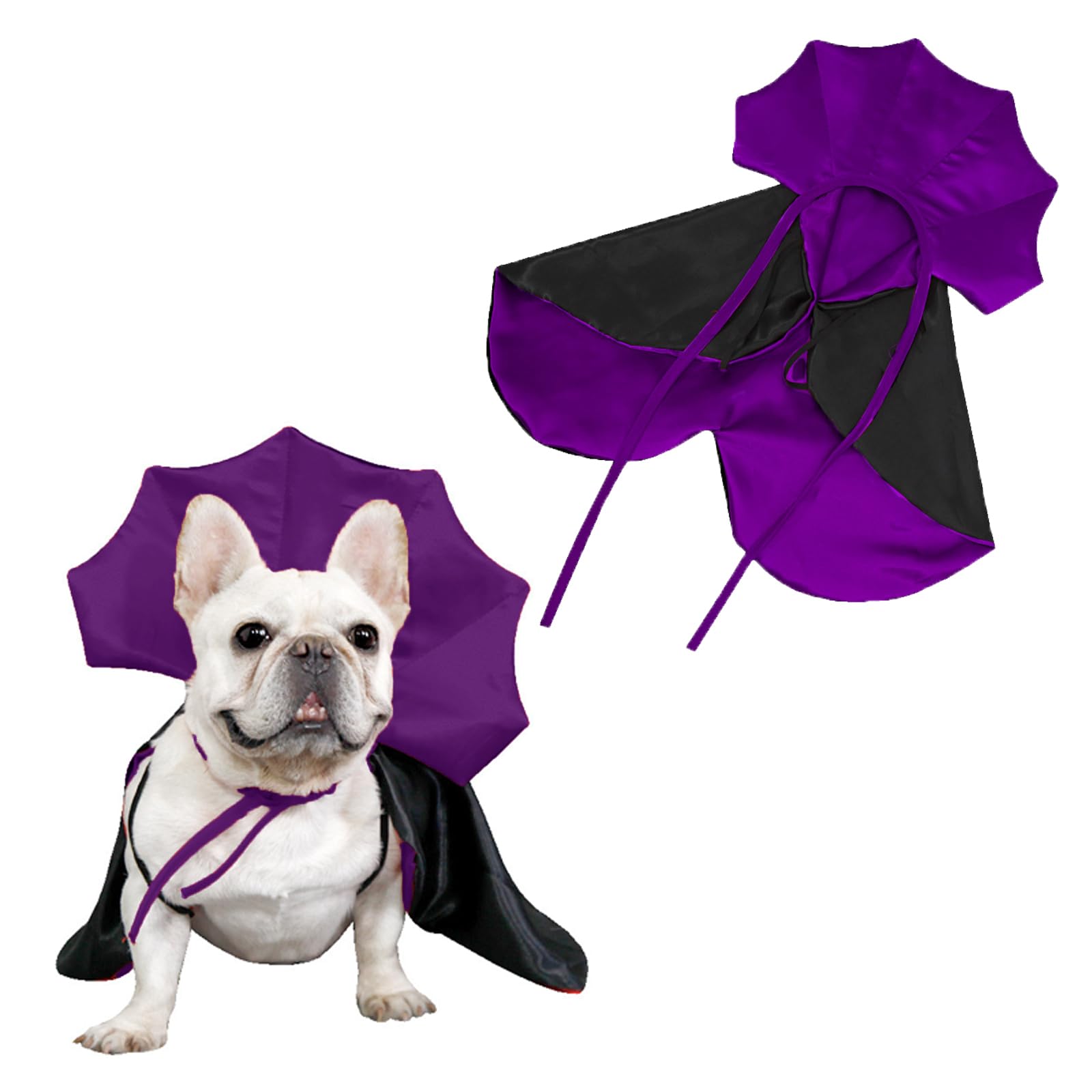 AWOCAN Dog Halloween Costumes Cats Dogs Vampire Cloak Costume Halloween Pet Accessories Costume Halloween Party Pet Cosplay (purple)