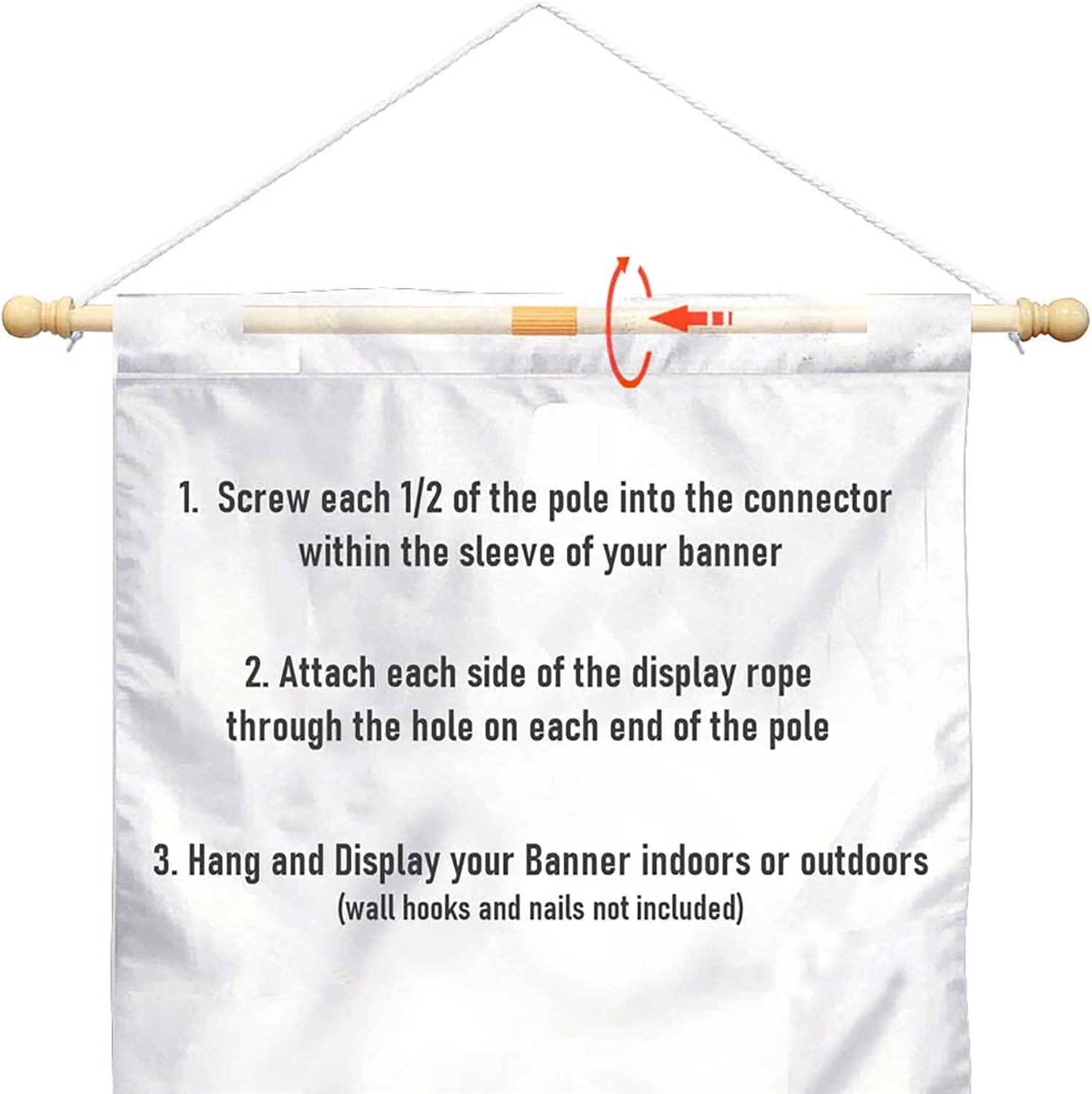 College Flags & Banners Co. Duke Blue Devils Banner with Hanging Pole