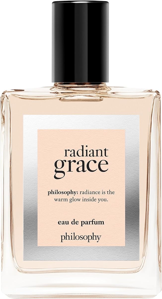 Philosophy Radiant Grace Eau de Parfum - Perfume femenino cálido y floral - Con notas de sándalo caramelizado, jazmín y cereza negra - Fragancia duradera