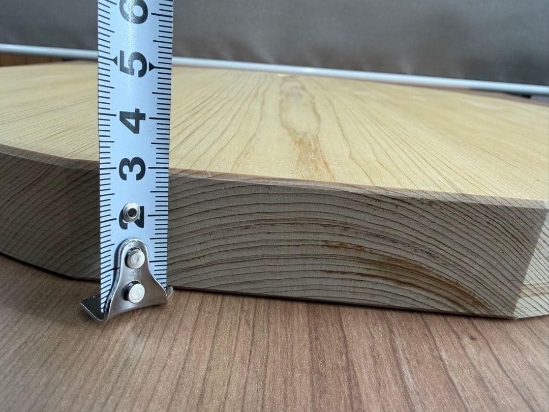 Amazon.co.jp: 天然青森ひば 丸まな板 360mm 厚30mm 無塗装 かんな
