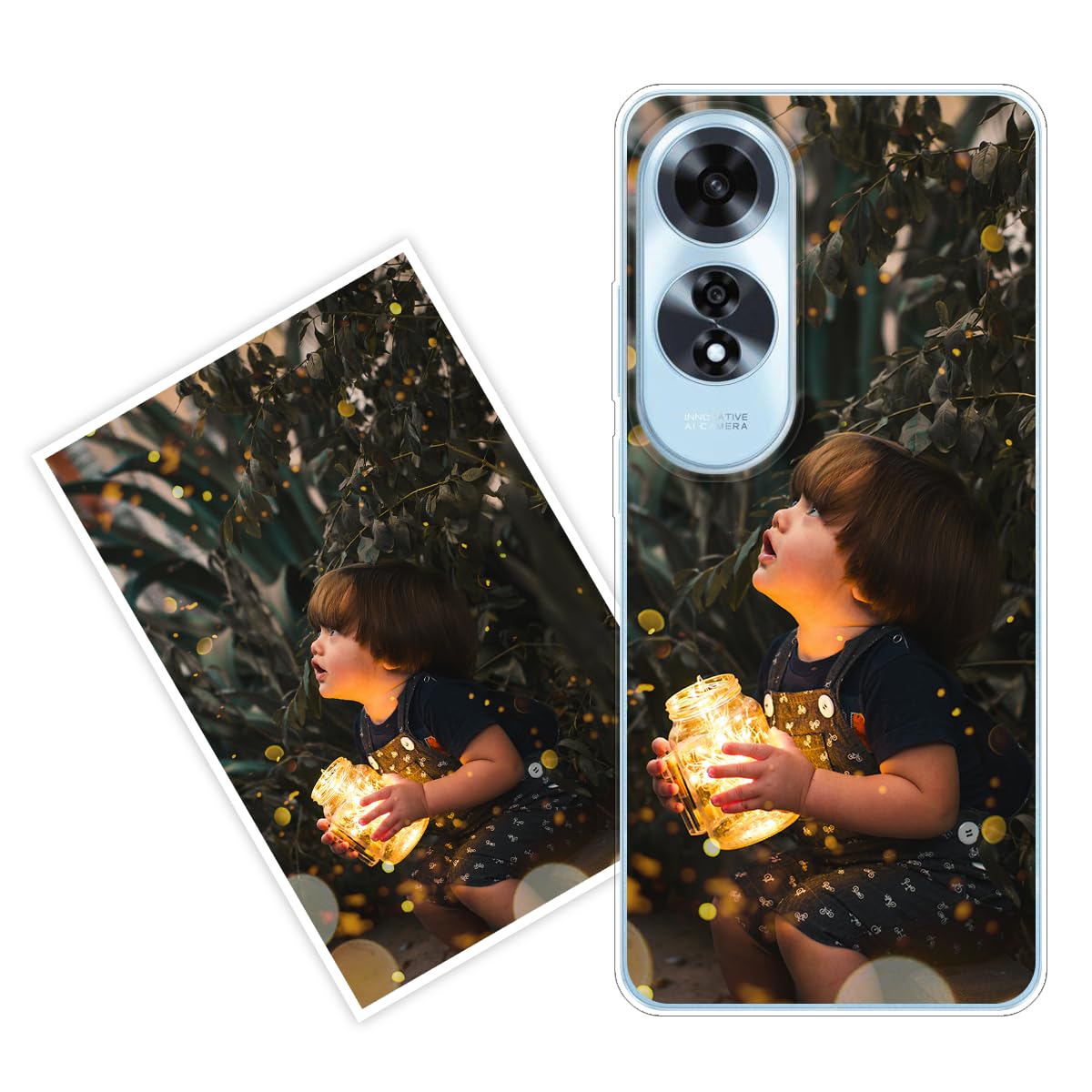Cover Personalizzata Per Oppo Reno8 - Custodia In TPU Morbido Con Foto, Testo, Logo - Design Tuo - 4