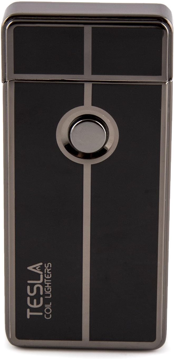 Tesla Coil Lighters™ USB Rechargeable Windproof Dual Arc Lighter (Gun Metal)