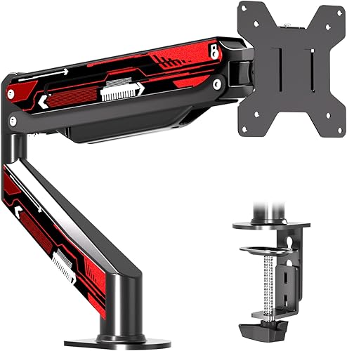 Miniatura 11 de Suptek Soporte de escritorio para monitor único con brazo de resorte de gas ajustable para soporte de monitor de 17 20 22 23 24 26 27 32 33