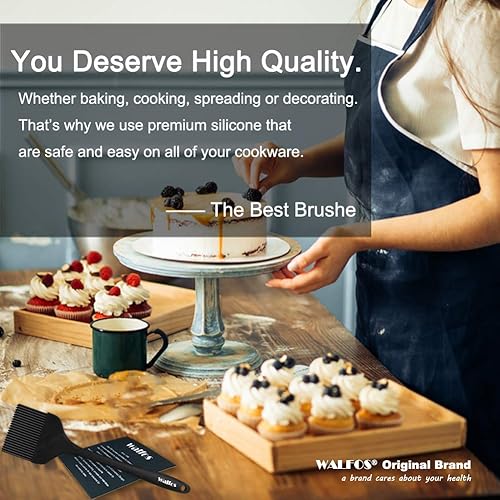 Miniatura 25 de Walfos Cepillo de silicona para pastelería, juego de cepillos para untar resistentes al calor, perfecto para hornear, parrilla de barbacoa, cocina