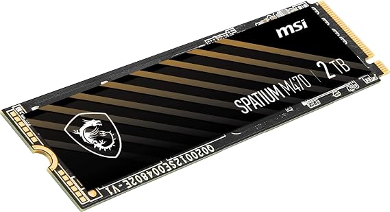 MSI SPATIUM M470 PCIe 4.0 NVMe M.2 2TB SSD (Gen4x4, 1.4, Dimensions 80.0 x 22.0 x 2.15, Size 2000 GB, Read 5000 MB/s, Write 4000 MB/s)