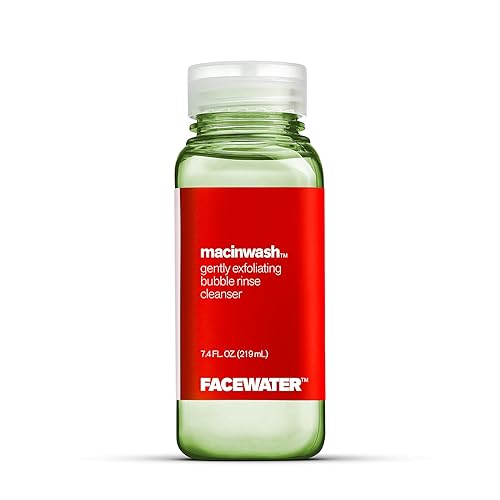 Facewater Macinwash Limpiador de enjuague de burbujas suavemente exfoliante