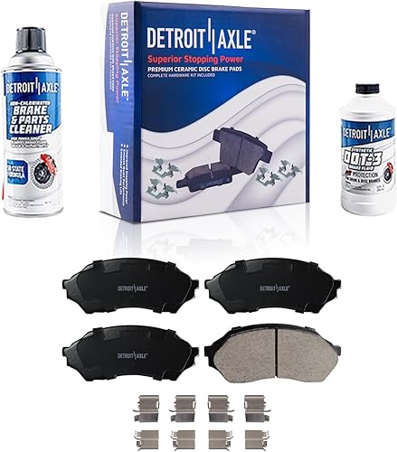 Miniatura 201 de Detroit Axle - Pastillas de Freno Delantero para Ford Fusion Lincoln MKZ Zephyr Mercury Milan Mazda 6, Pastillas de Freno Cerámica Reemplazo