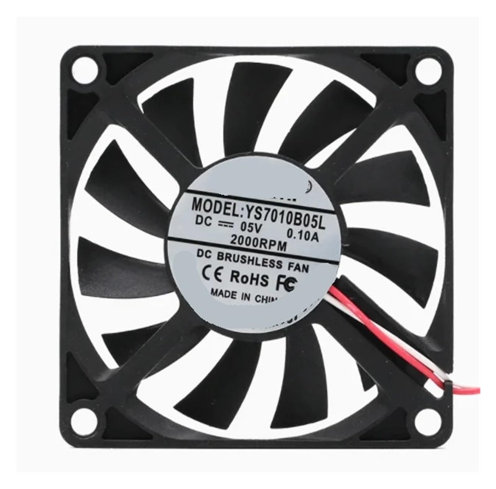 Ventilador de doble bola 70x70x10mm alta eficiencia