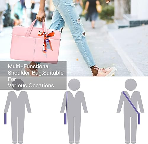 Miniatura 5 de Maletín de hombro para laptop de 15.6 pulgadas para mujer y mujer, para Dell Inspiron 15, HP Envy X360Pavilion 15.6, Acer Aspire 15, Lenovo IdeaPad