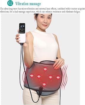 KEhtu Magnetic Abdominal Massager, Heated Slimming Therapy Belt, Heats Up Quickly, Relieves Muscle Tension, Enhances Metabolism, and Improves Immunity.