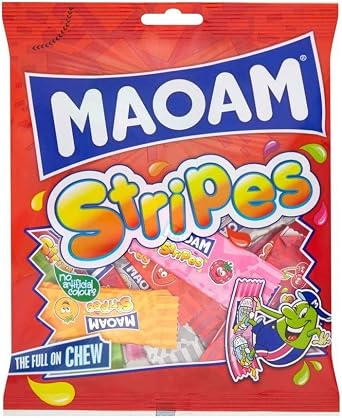 Maoam Stripes Fruit Sweets, 140g (Pack of 4)