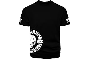 Side Print Divided We Fall Patriotic T-Shirt