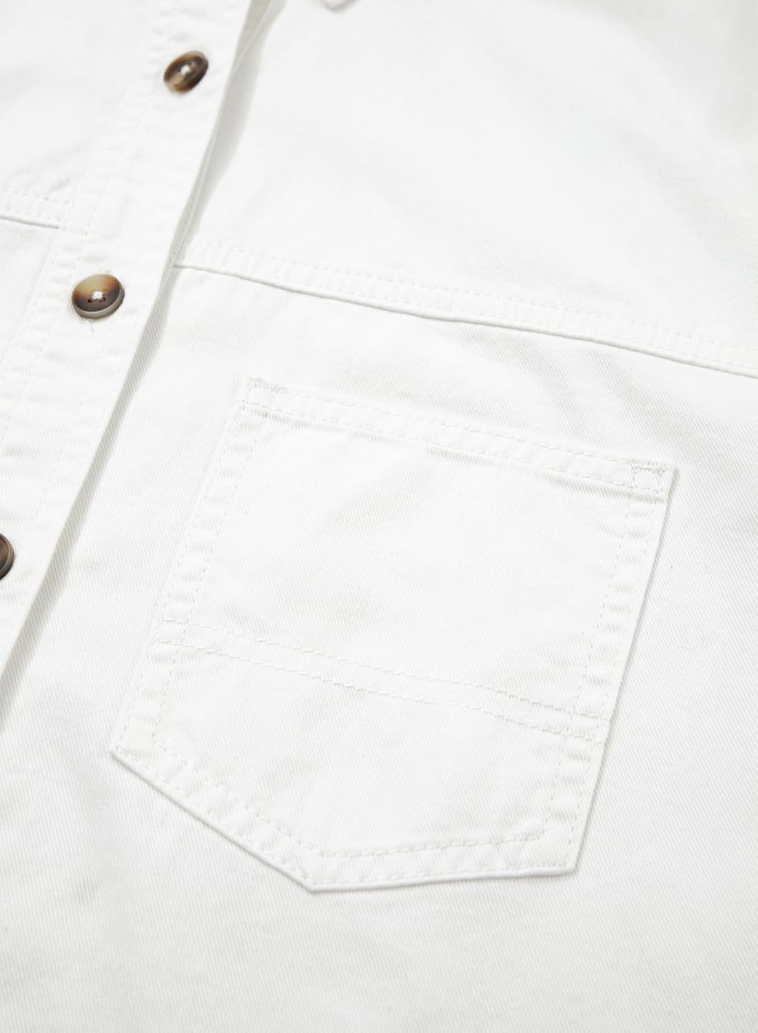 Sidefeel Women Denim Shirts Oversized Long Sleeve Button Down Blouse V Neck Casual Top Shackets - Image 7