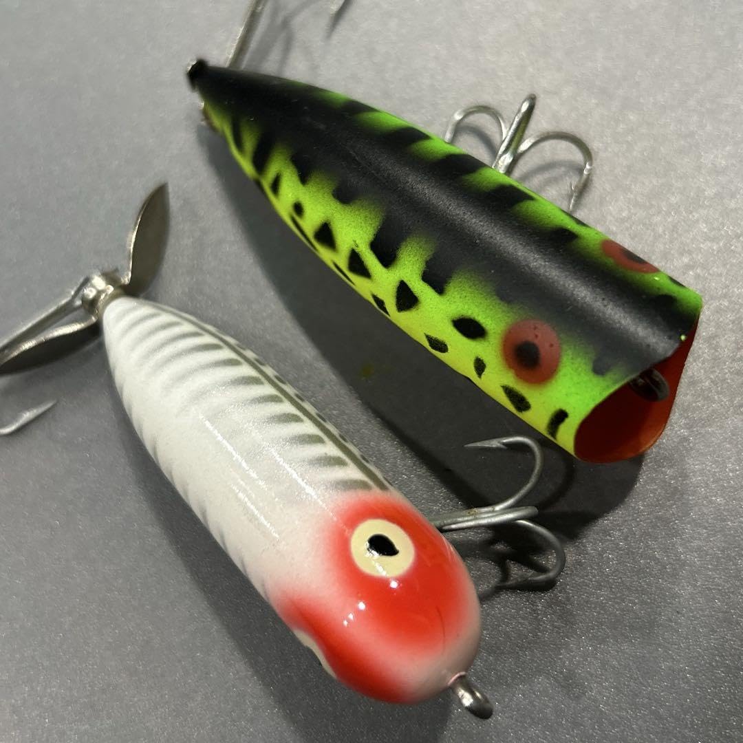 Amazon.co.jp: ヘドン トップウォータールアー 2個 ルアーセット 水面