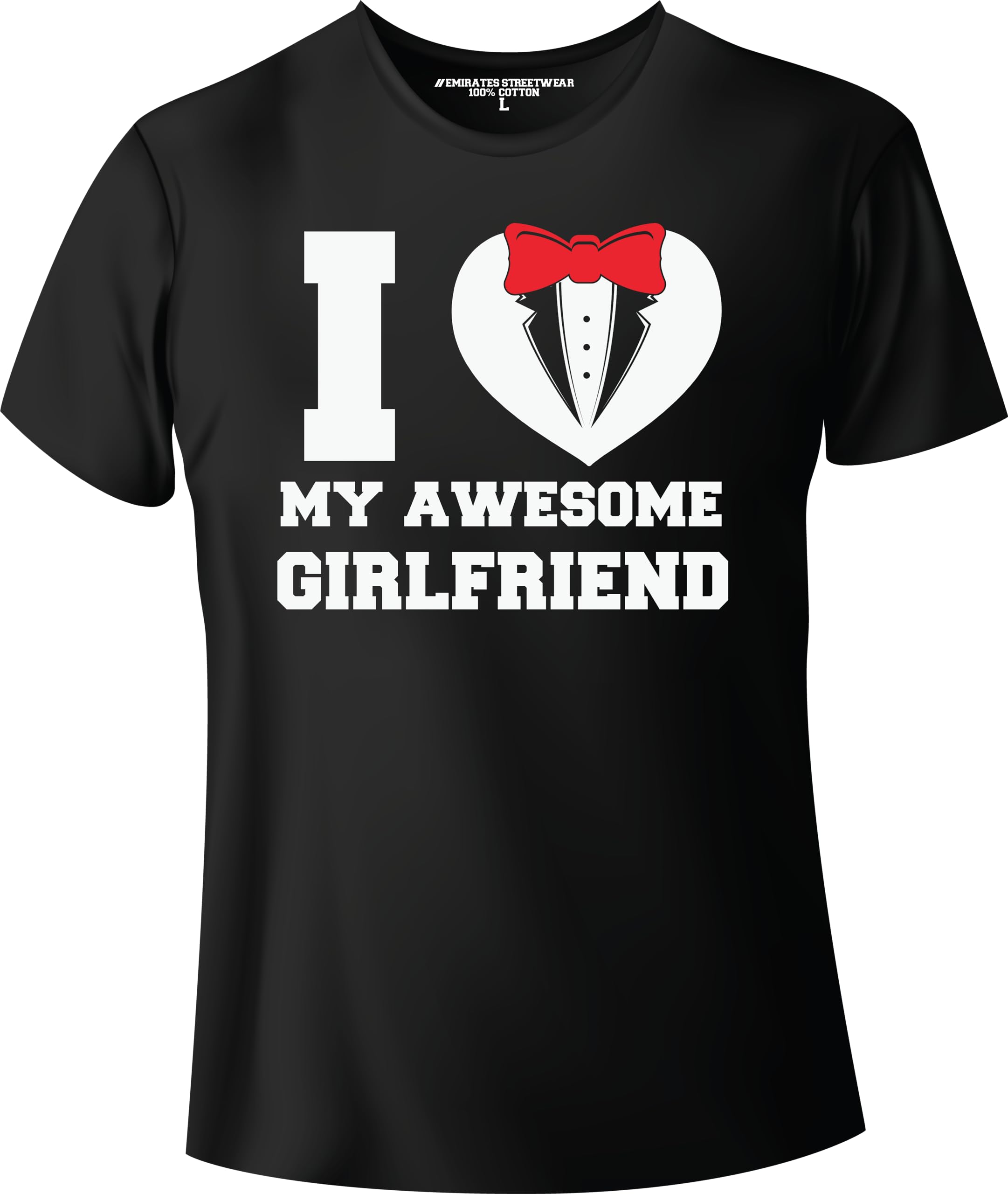 Emirates StreetwearI Love My Awesome Girlfriend, Valentines Day T-Shirt for Men or Women, Unisex T-Shirt, D-130
