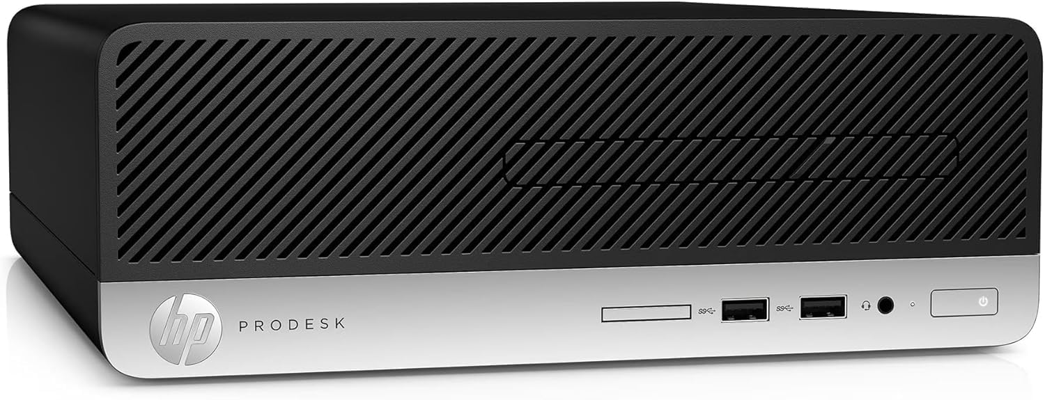 HP ProDesk 400 G5 SFF Ordenador de sobremesa, Intel Core i5-8500T, 8 GB de RAM, SSD de 256 GB, WiFi, Bluetooth, Teclado QWERTY Estadounidense, Windows 11 Pro (Reacondicionado).