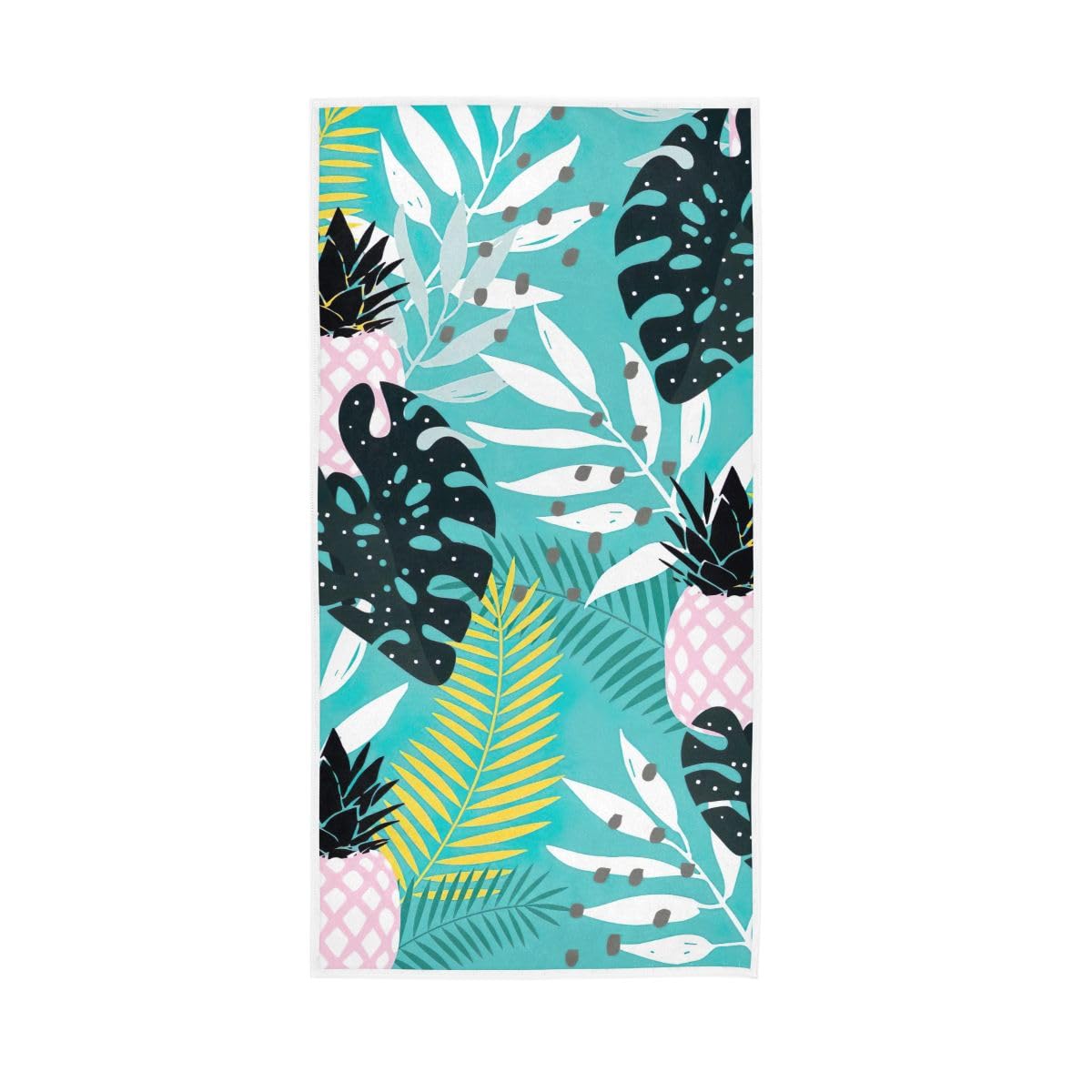 HUYGD Tropical Leaves Pine Jungle Hand Towels for Bathroom, Hand Towel for Bathroom, Shower, Hotel, Spa 15 x 30 Inches