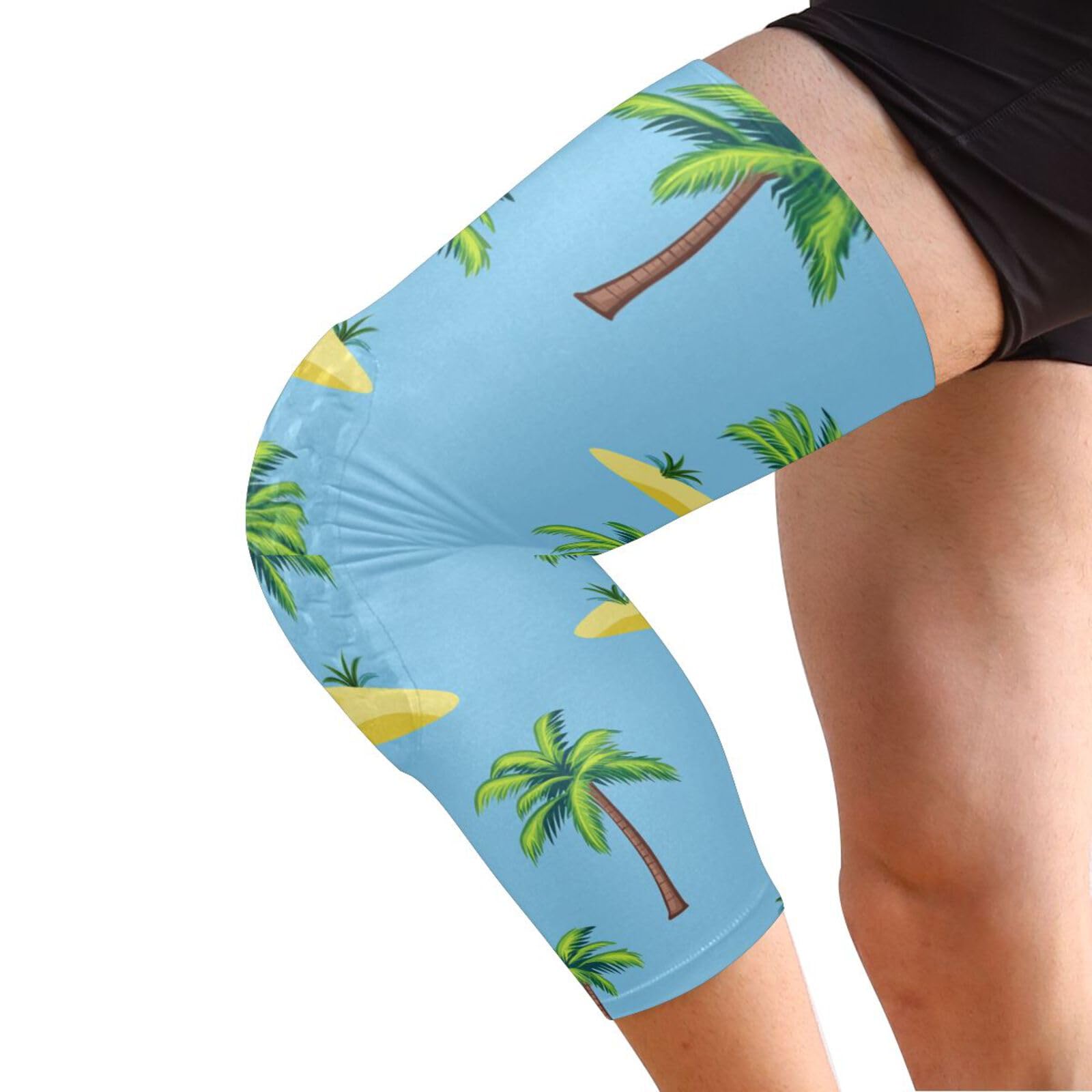 JUNZAN Tropical Trees Basketball Knee Pads for Youth Kids Wrestling Knee Pads with Sleeves Sport Kneepads for Volleyball Football Blue