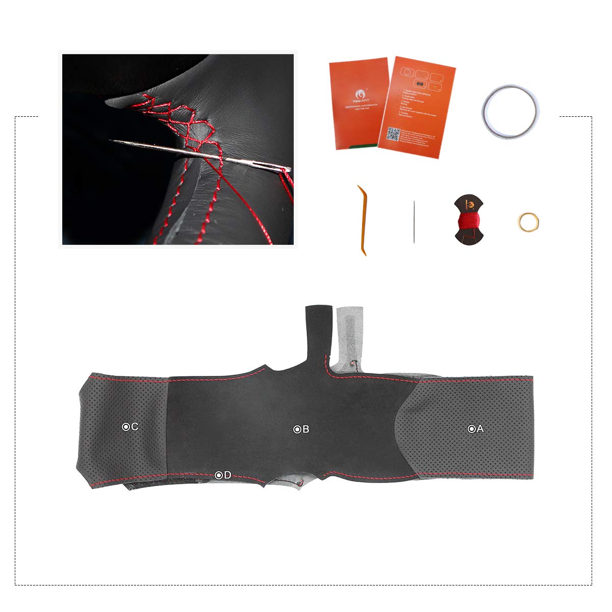 MEWANT Housse de Volant sur Mesure à Coudre pour Seat Leon