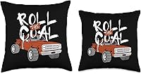 Vista 3 de Roll the Coal Pickup Truck Coal Rollers Coal Rolling Pickup Truck - Almohada para ventiladores diésel, 18 x 18, multicolor