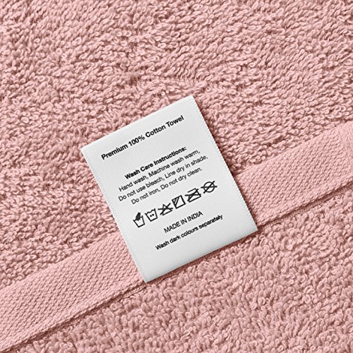 Image of Amazon Brand - Solimo 100% Cotton 6 Piece Towel Set, 500 GSM (Turquoise Blue and Baby Pink)