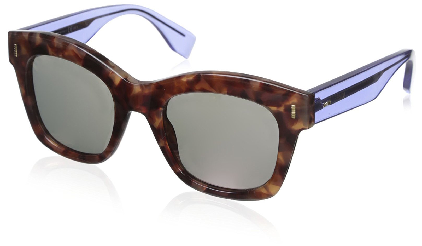 Fendi FF 0025/S Full-Rim Squared Shape Dark Havana Sunglasses Buy FENDI Fendi Roma Havana Square Sunglasses Online  main image 2